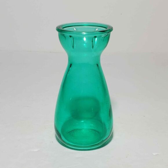 3 Small Glass Bud Vase Set Purple Blue Green - Picture 5 of 7